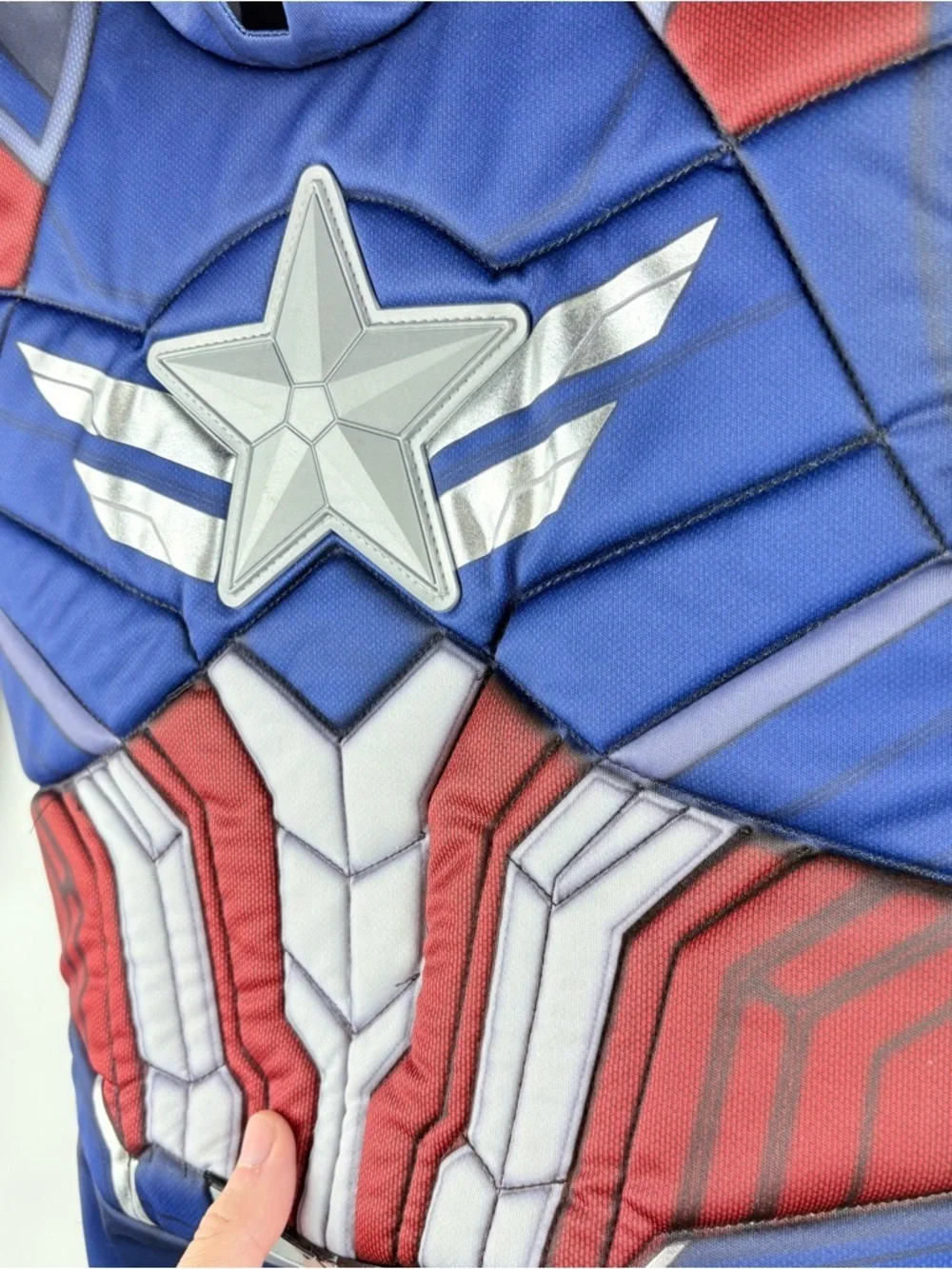 Marvel Captain America Sam Wilson Official Youth Jumpsuit Costume Superhero XS - Picture 3 of 9
